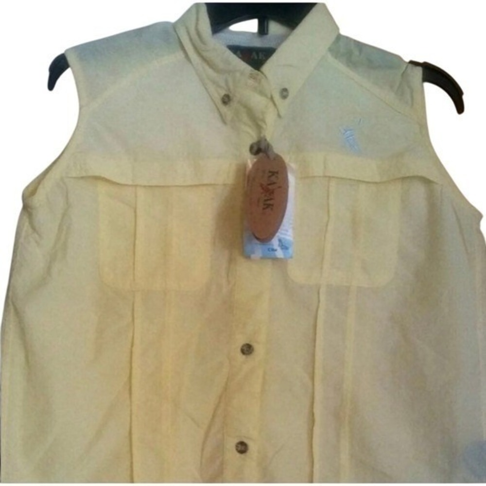 KAYAK Sports Womens Fishing Shirt Small NWT Outdoor Activities Yellow Sleeveless